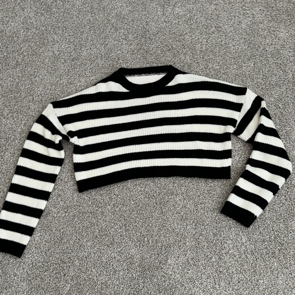 Striped Crop Sweater